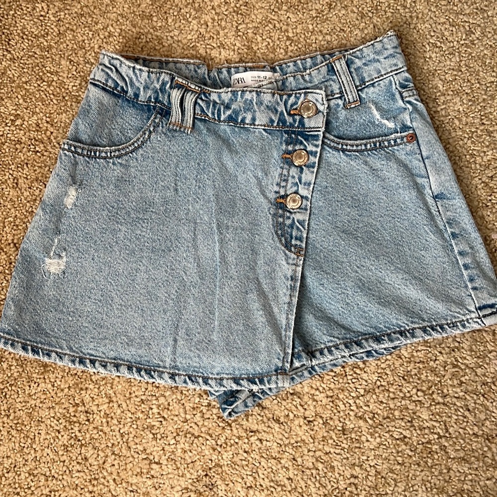Girls Zara denim skort size 11/12